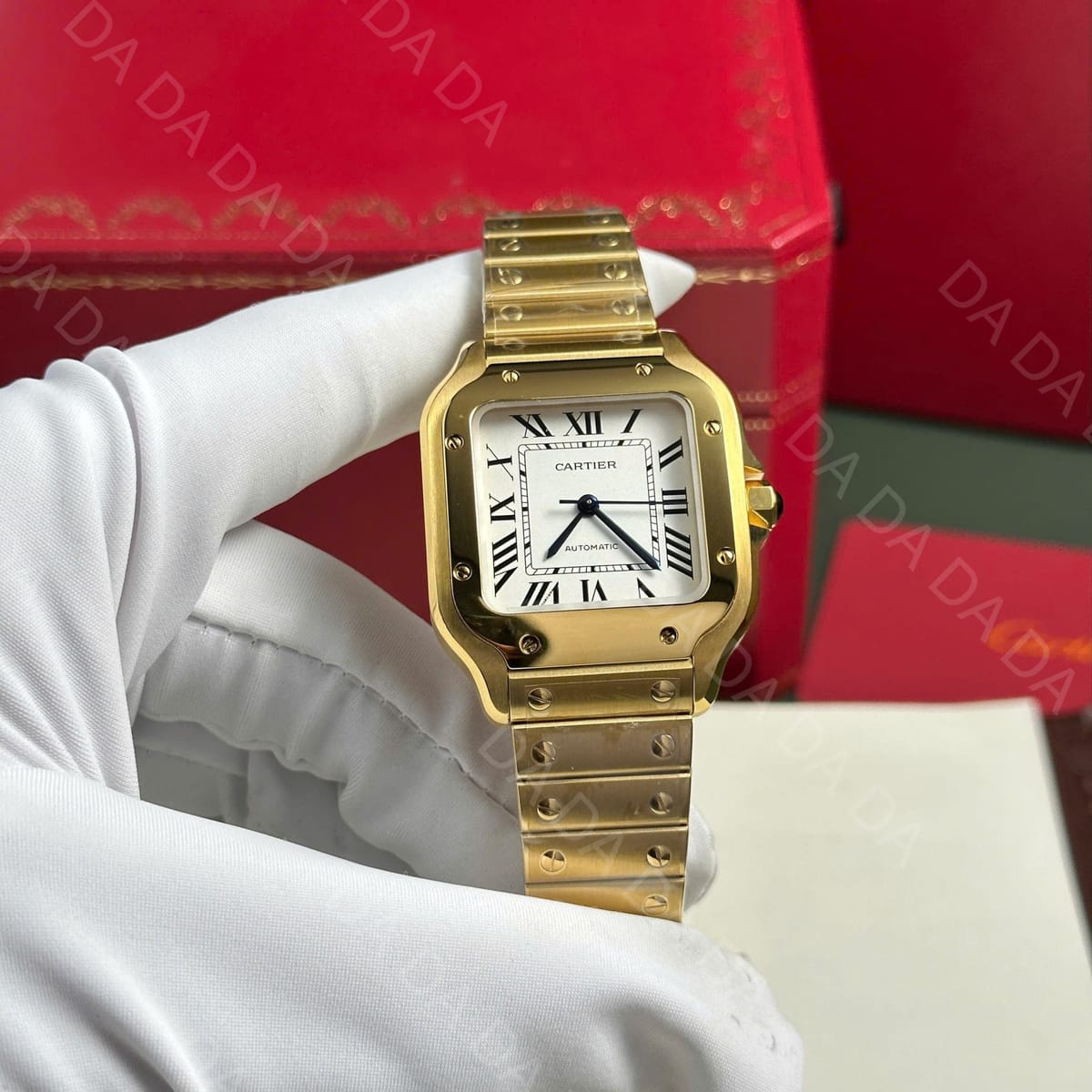 까르띠에 산토스 옐로우골드 금통 미디움 35.2mm 3