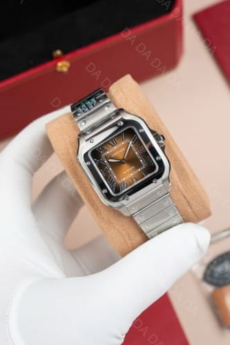 까르띠에 산토스 브라운다이얼 미디움 35.2mm