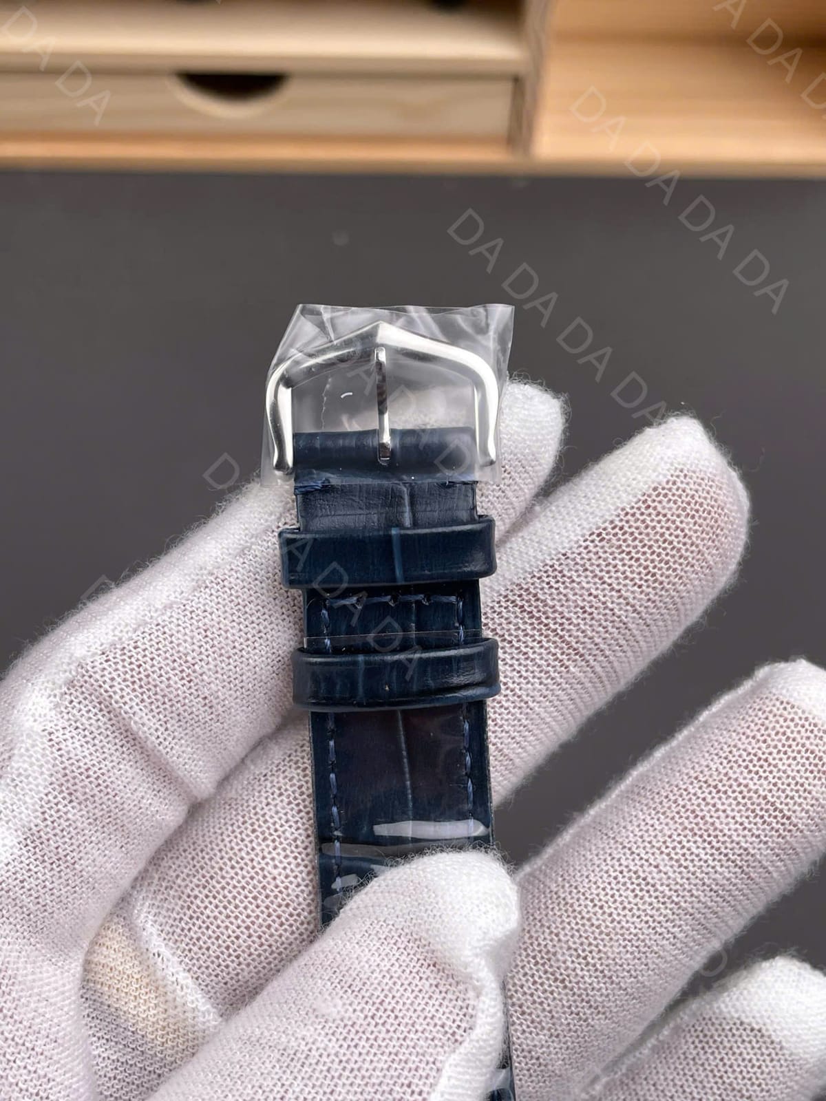 까르띠에 산토스 뒤몽 스틸 네이비 가죽밴드 라지 43.5mm 10