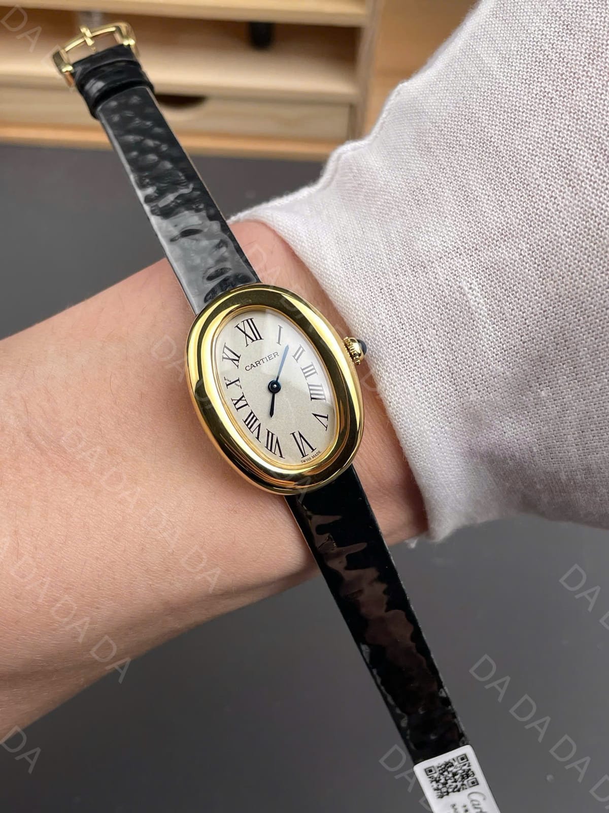 까르띠에 베누아 금통 가죽스트랩 스몰 31x23mm 4