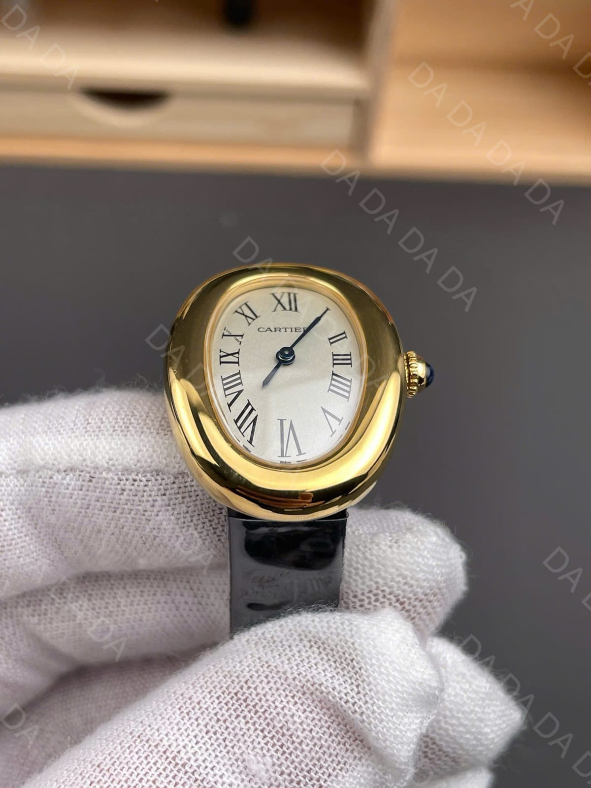 까르띠에 베누아 금통 가죽스트랩 스몰 31x23mm 6