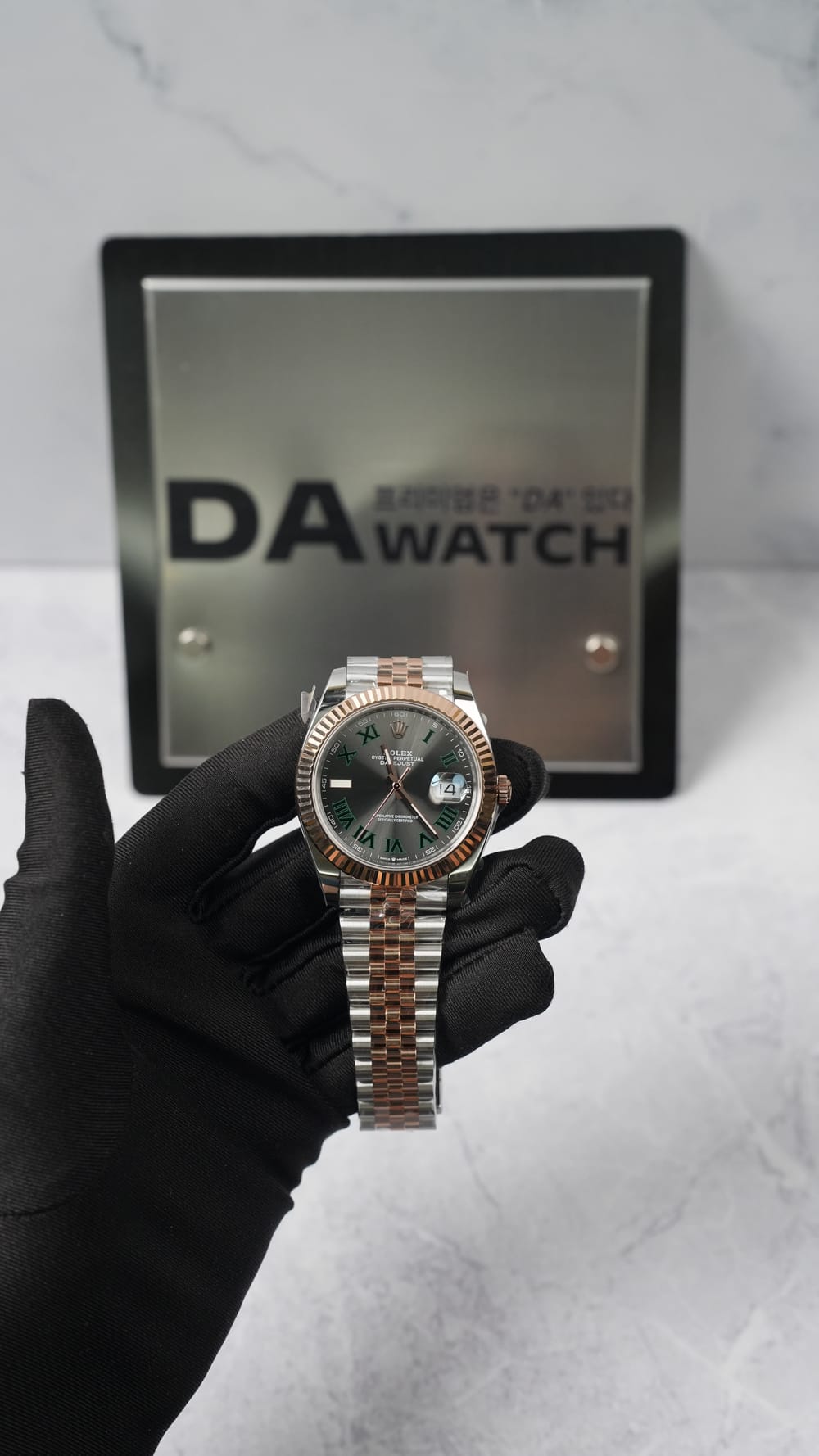롤렉스 데이저스트 로즈골드 콤비 윔블던 41mm