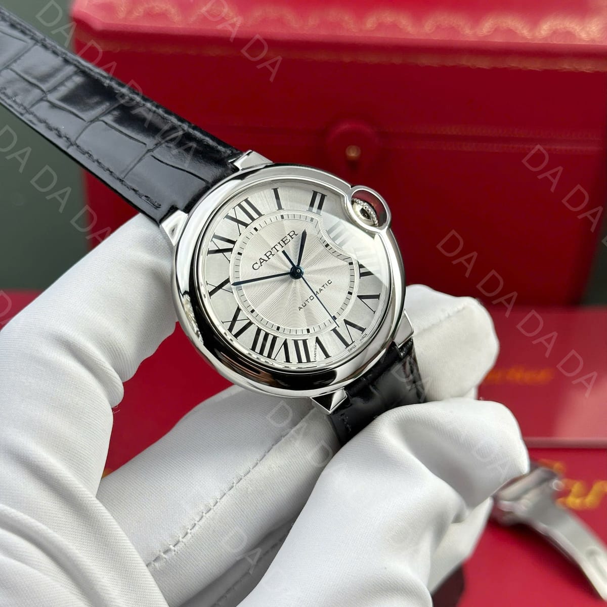 까르띠에 발롱블루 가죽밴드 오토메틱 33mm 9