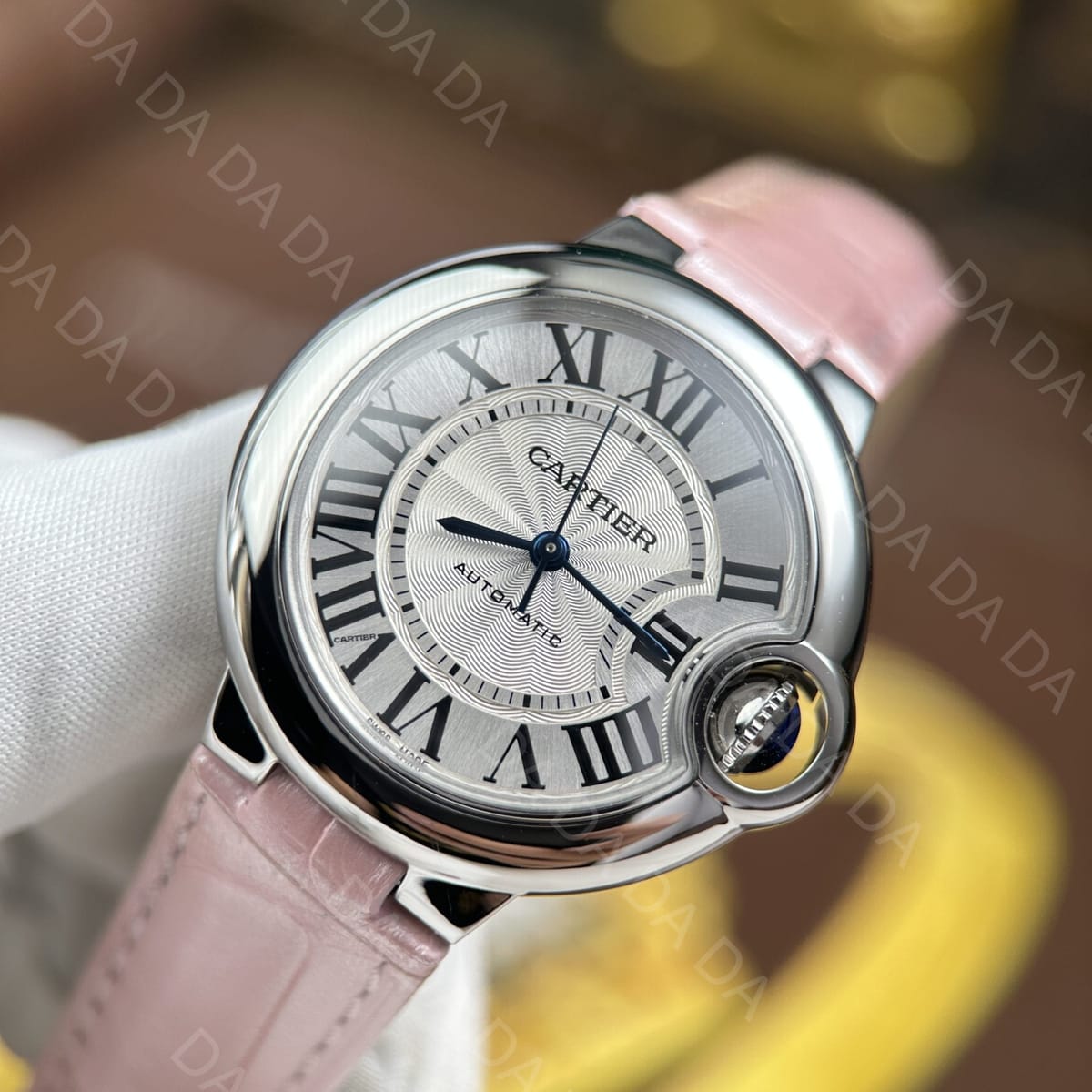 까르띠에 발롱블루 핑크 가죽스트랩 오토메틱 33mm 7