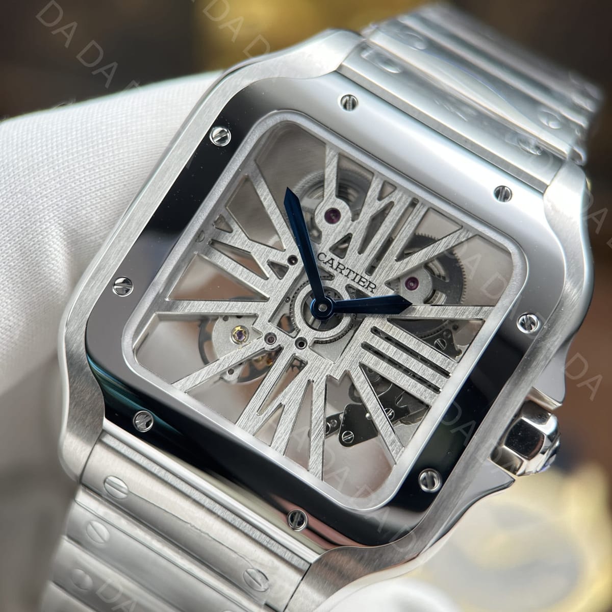 까르띠에 산토스 스켈레톤 라지 40mm 9