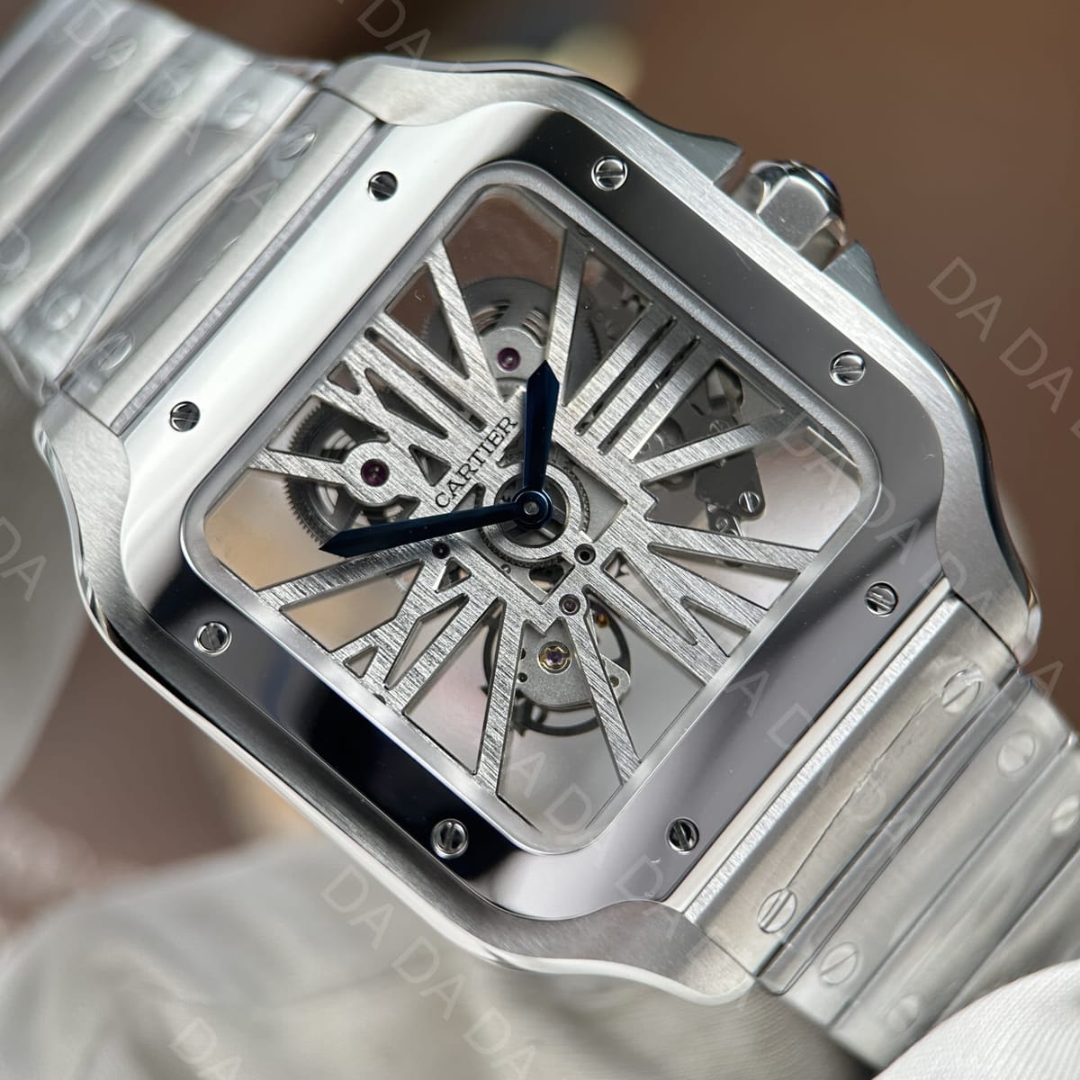 까르띠에 산토스 스켈레톤 라지 40mm 10