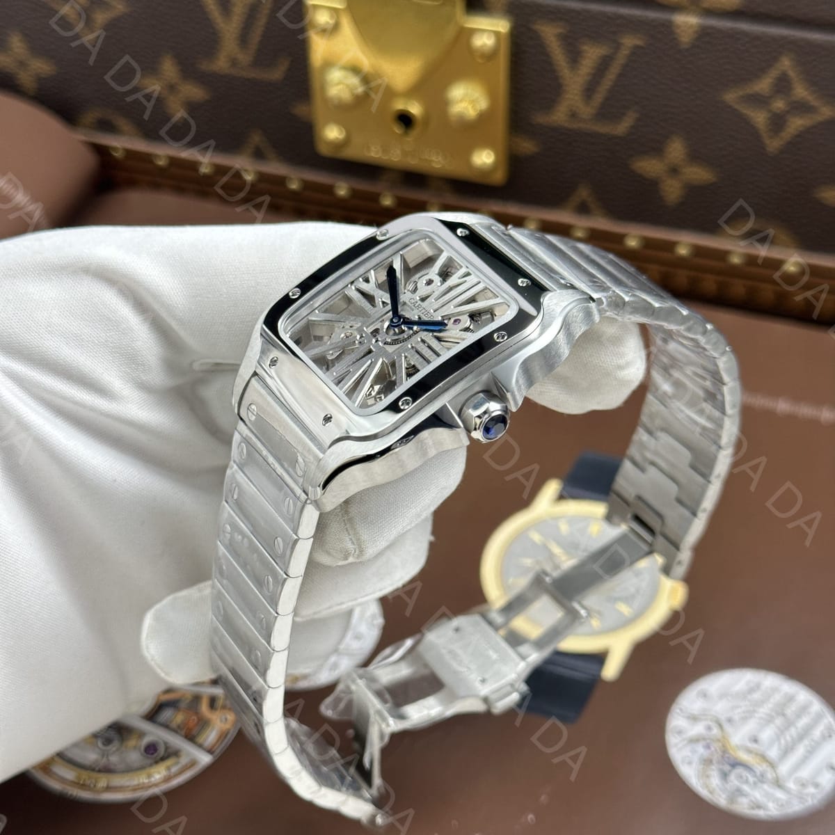 까르띠에 산토스 스켈레톤 라지 40mm 11