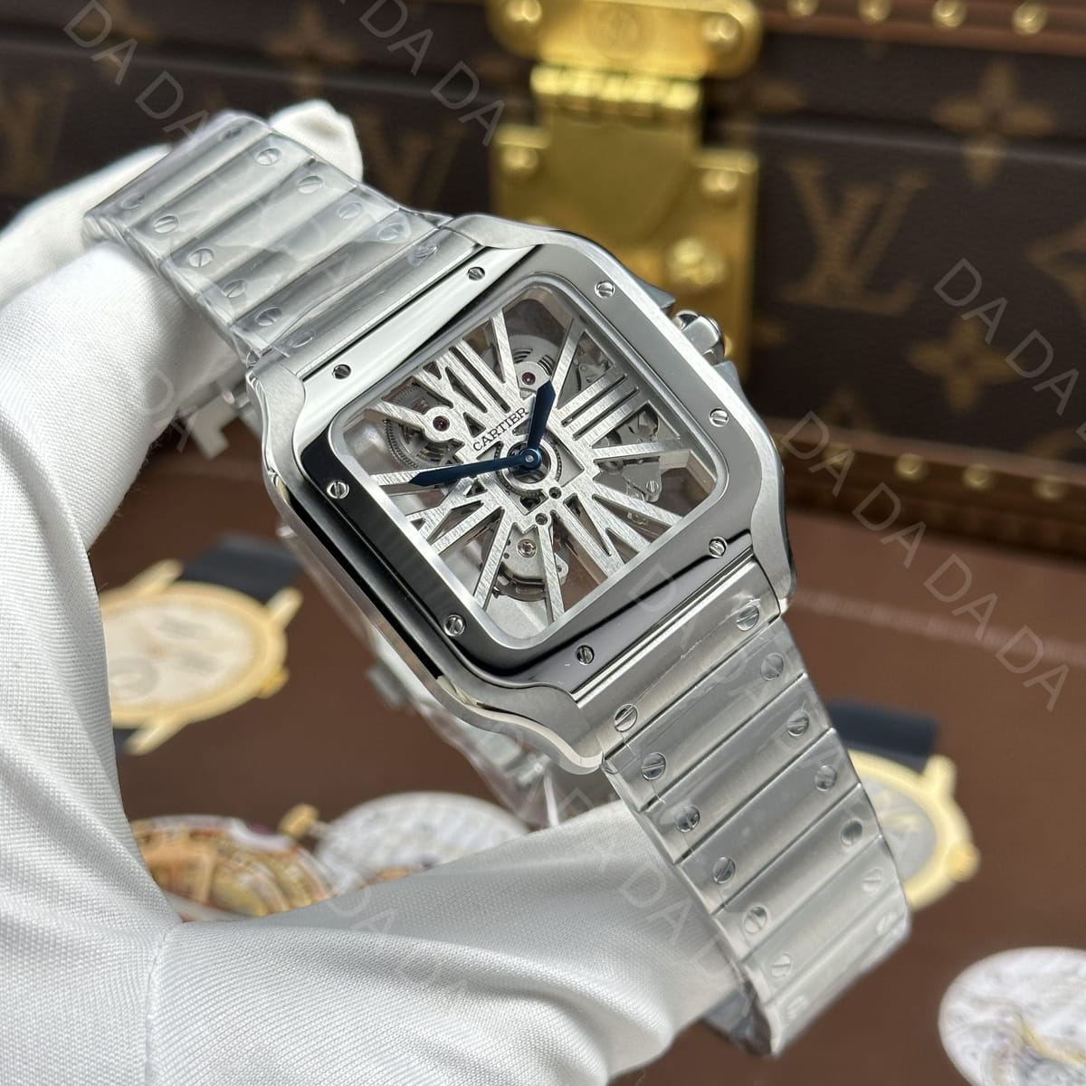 까르띠에 산토스 스켈레톤 라지 40mm 12