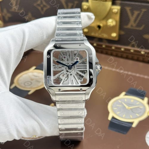 까르띠에 산토스 스켈레톤 라지 40mm