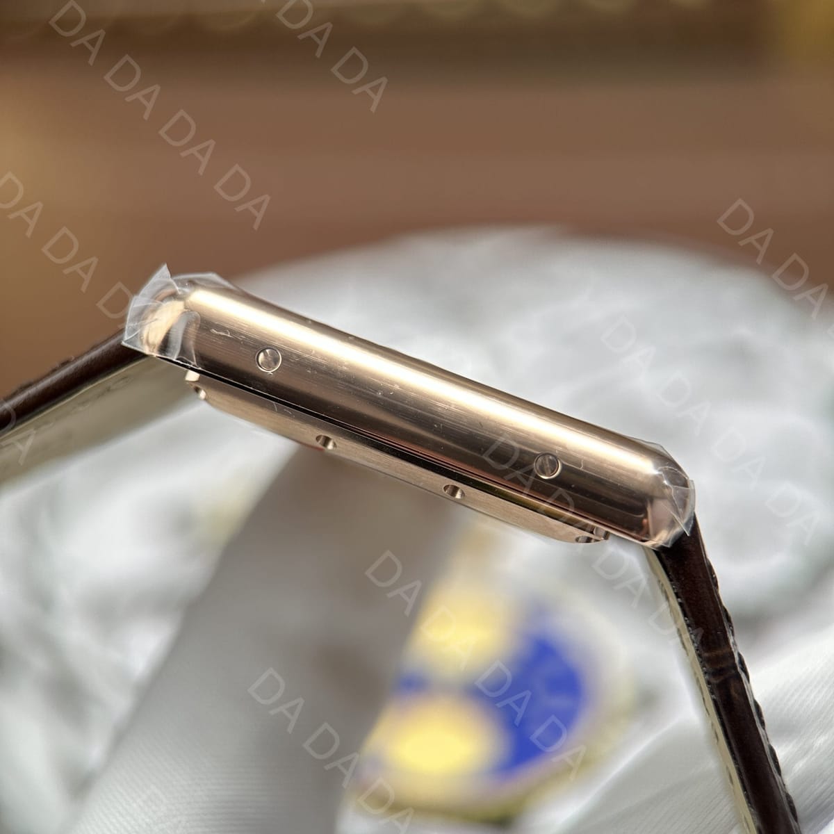까르띠에 탱크 루이 금통 브라운 가죽밴드 27.8×38.1mm 5