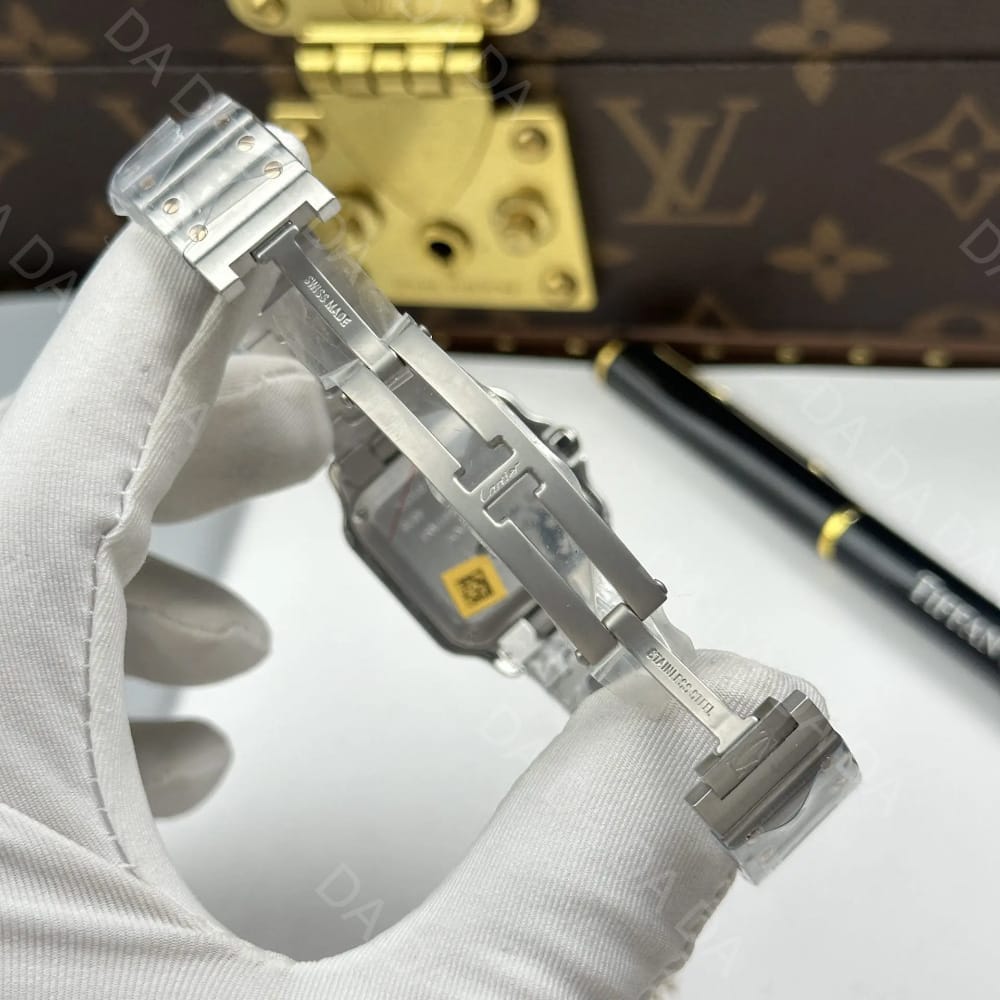 까르띠에 산토스 로즈골드 콤비 스몰 27mm 10