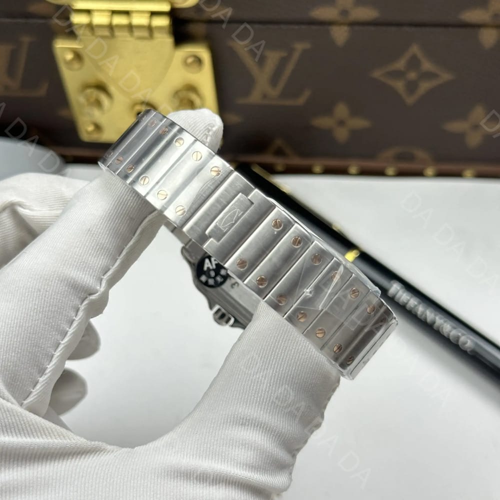 까르띠에 산토스 로즈골드 콤비 스몰 27mm 11