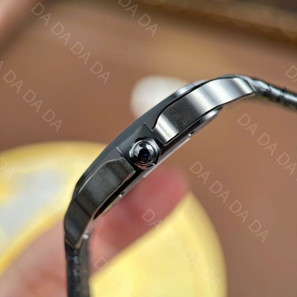 까르띠에 산토스 올블랙 스켈레톤 가죽밴드 라지 40mm 10