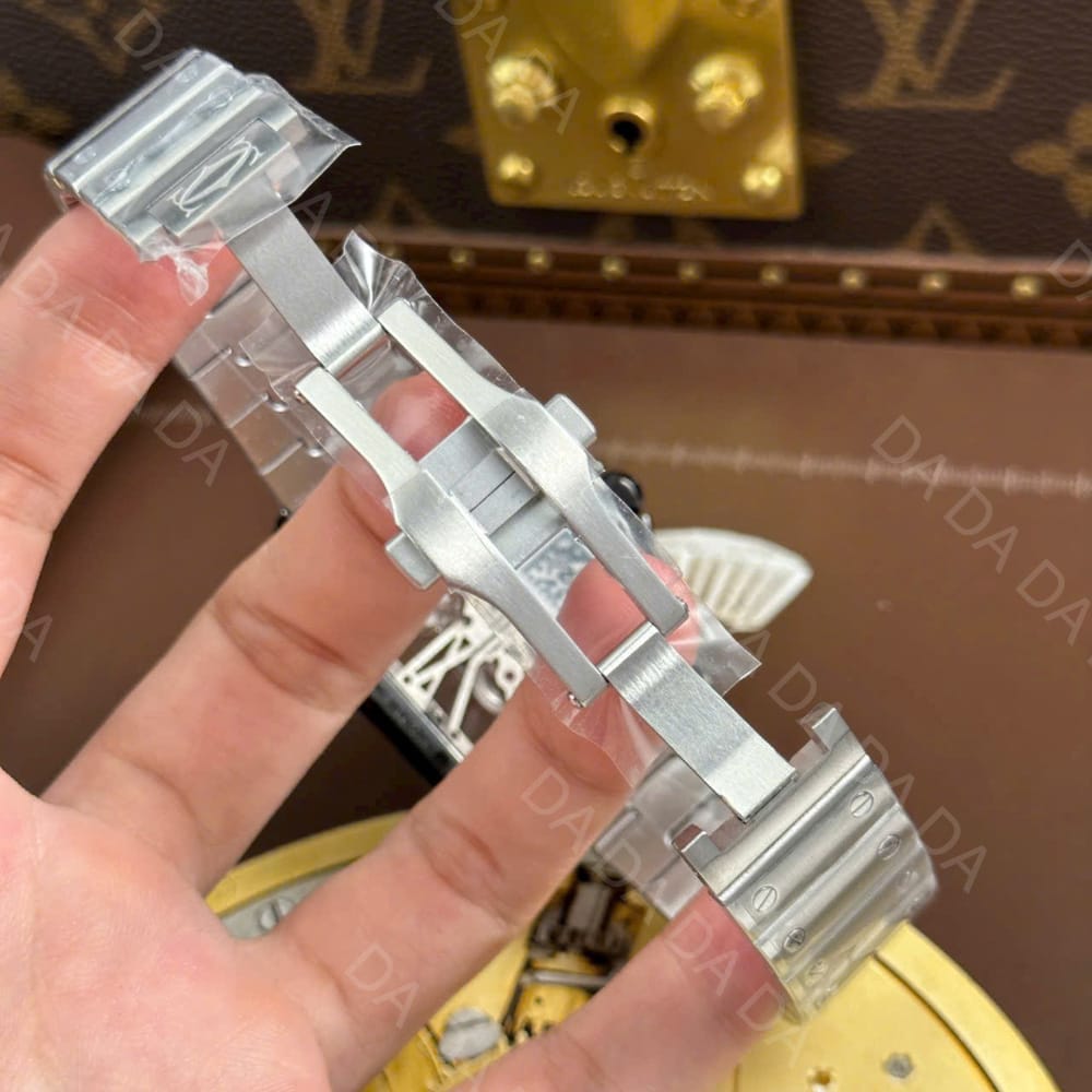 까르띠에 산토스 스켈레톤 블루 라지 40mm 7