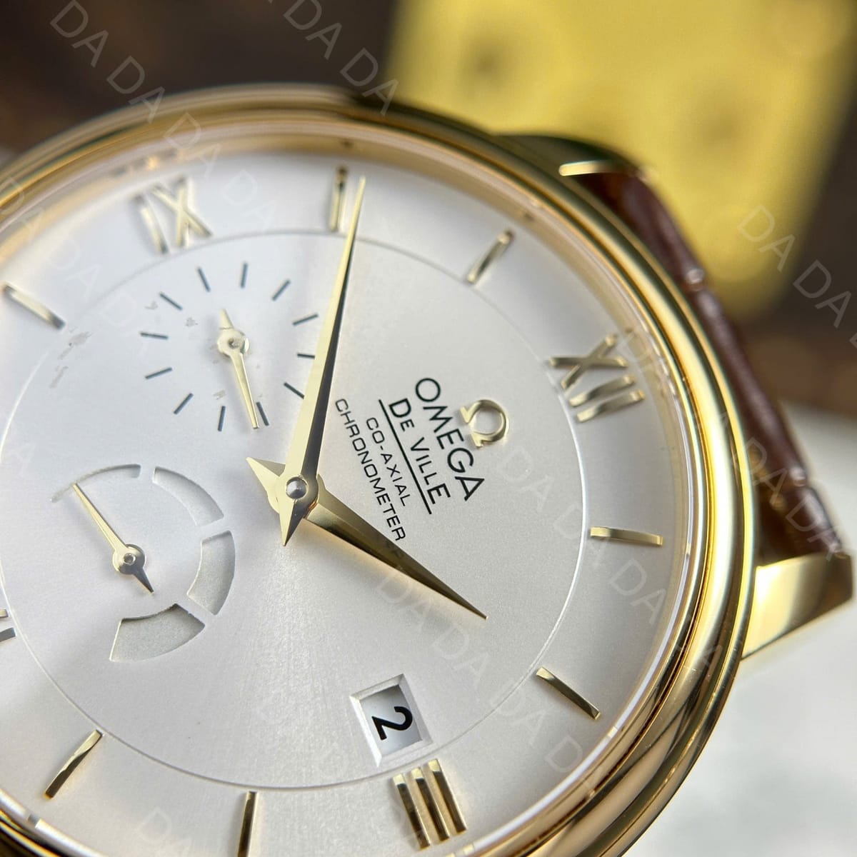 오메가 드 빌 프레스티지 옐로우골드 금통 실버다이얼 39.5mm 6