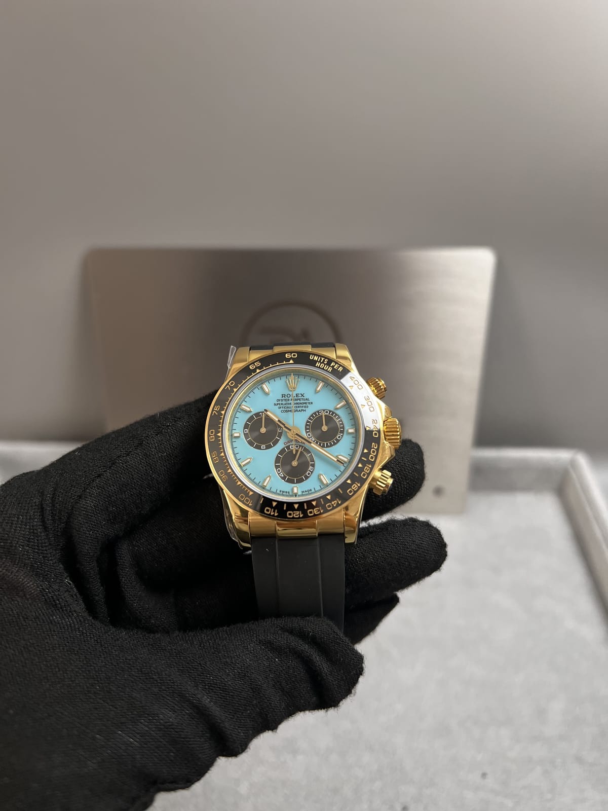 롤렉스 데이토나 금통 블루판 러버밴드 40mm 5