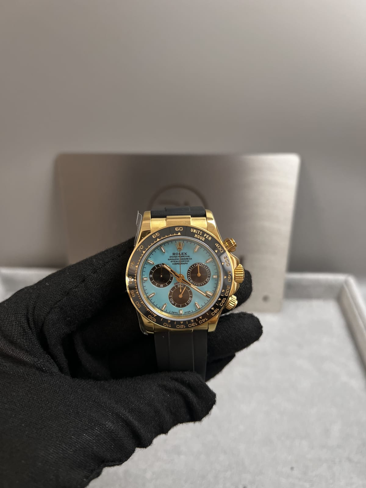 롤렉스 데이토나 금통 블루판 러버밴드 40mm 6