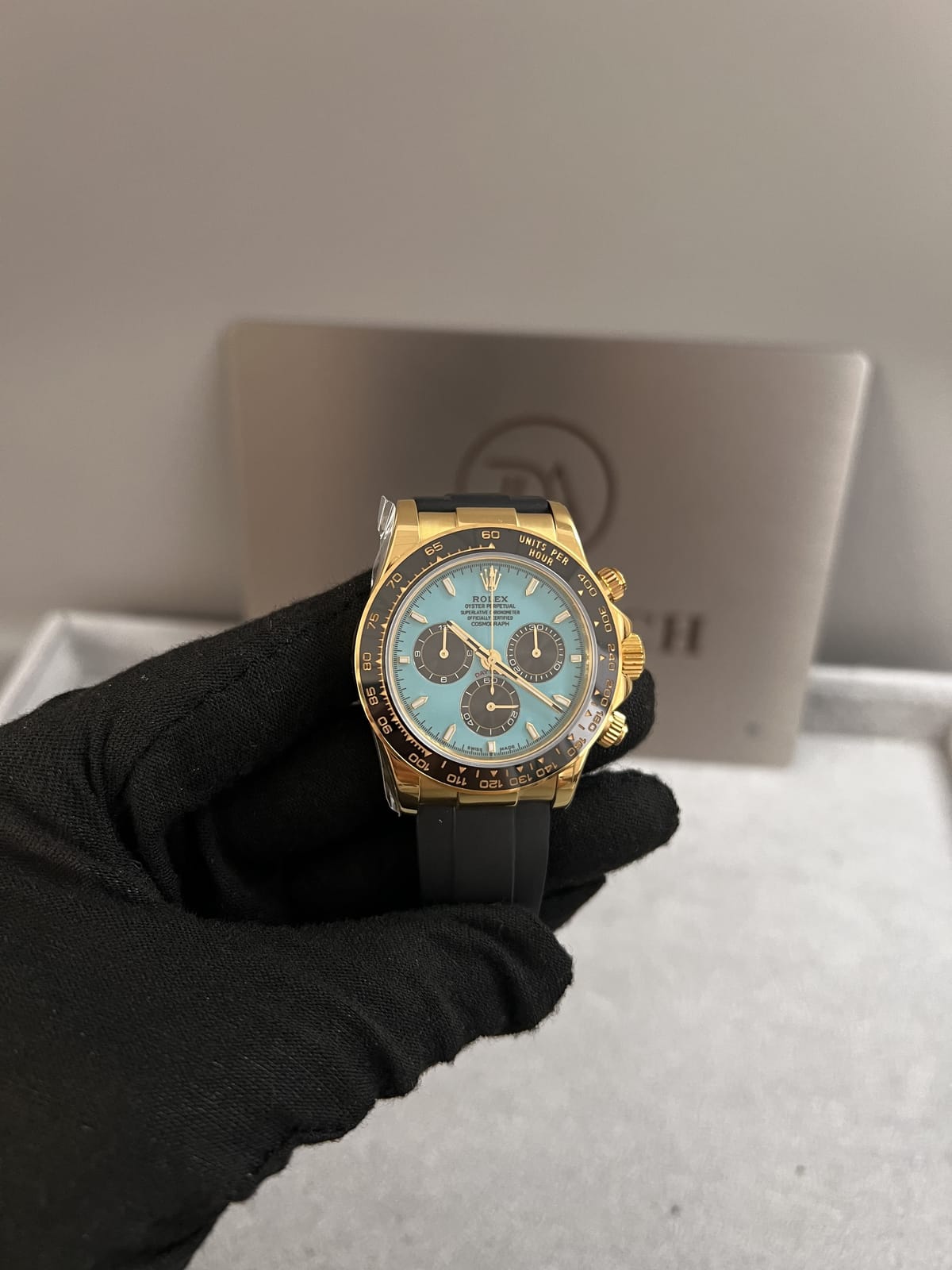 롤렉스 데이토나 금통 블루판 러버밴드 40mm 9