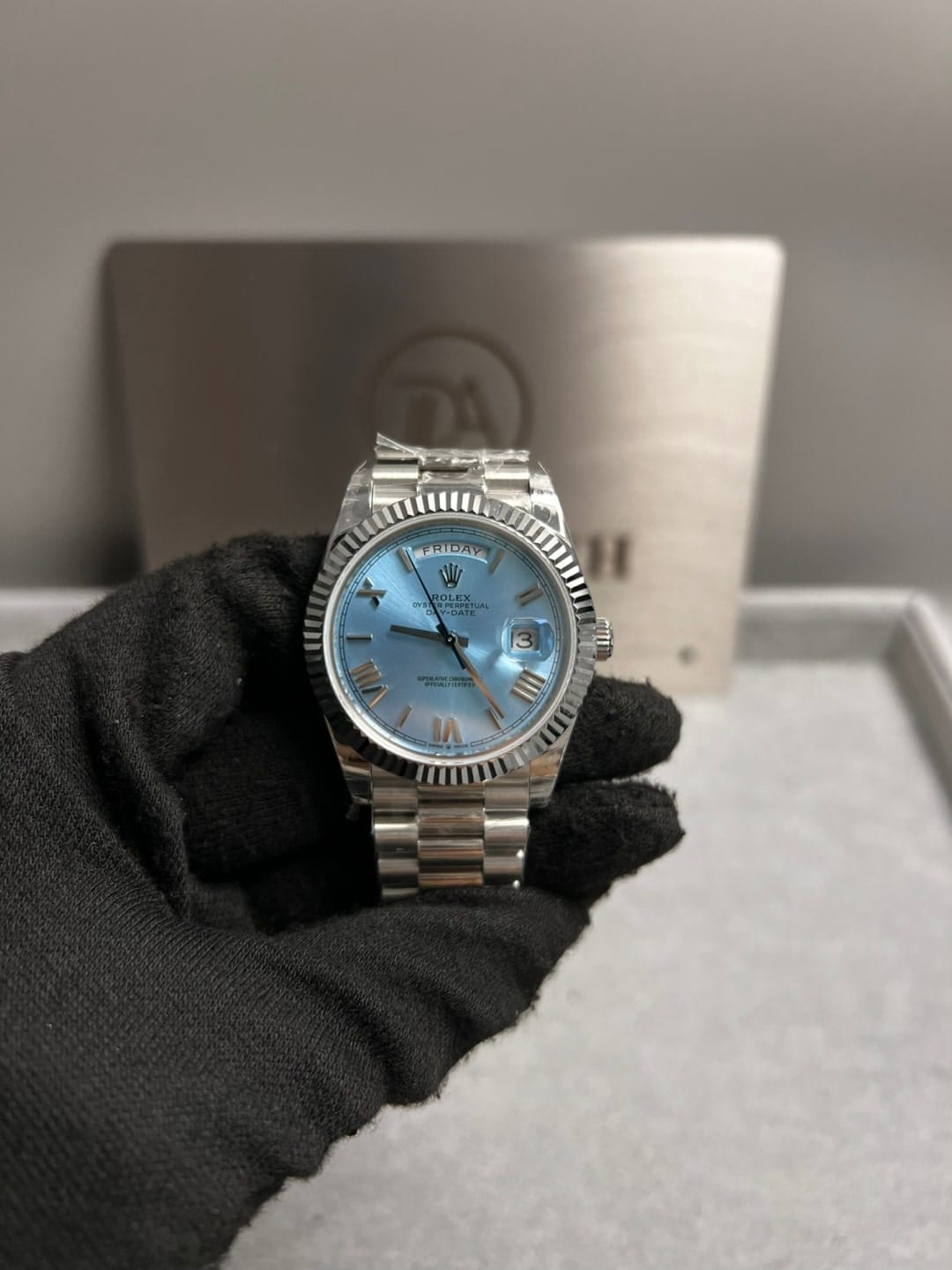 롤렉스 데이데이트 로만 아이스블루다이얼 40mm 4