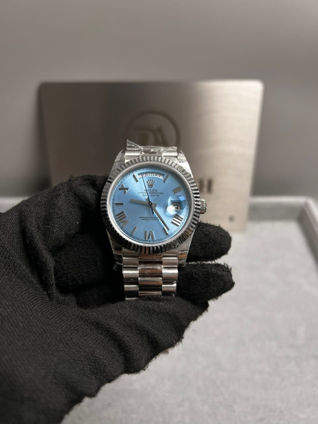 롤렉스 데이데이트 로만 아이스블루다이얼 40mm 5