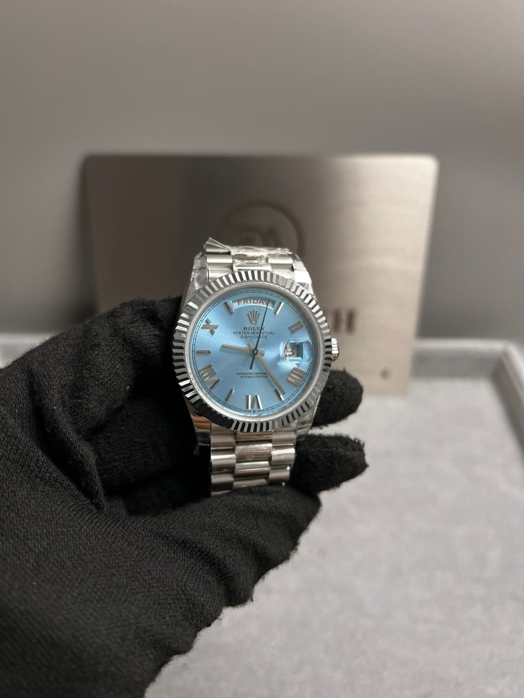 롤렉스 데이데이트 로만 아이스블루다이얼 40mm 9