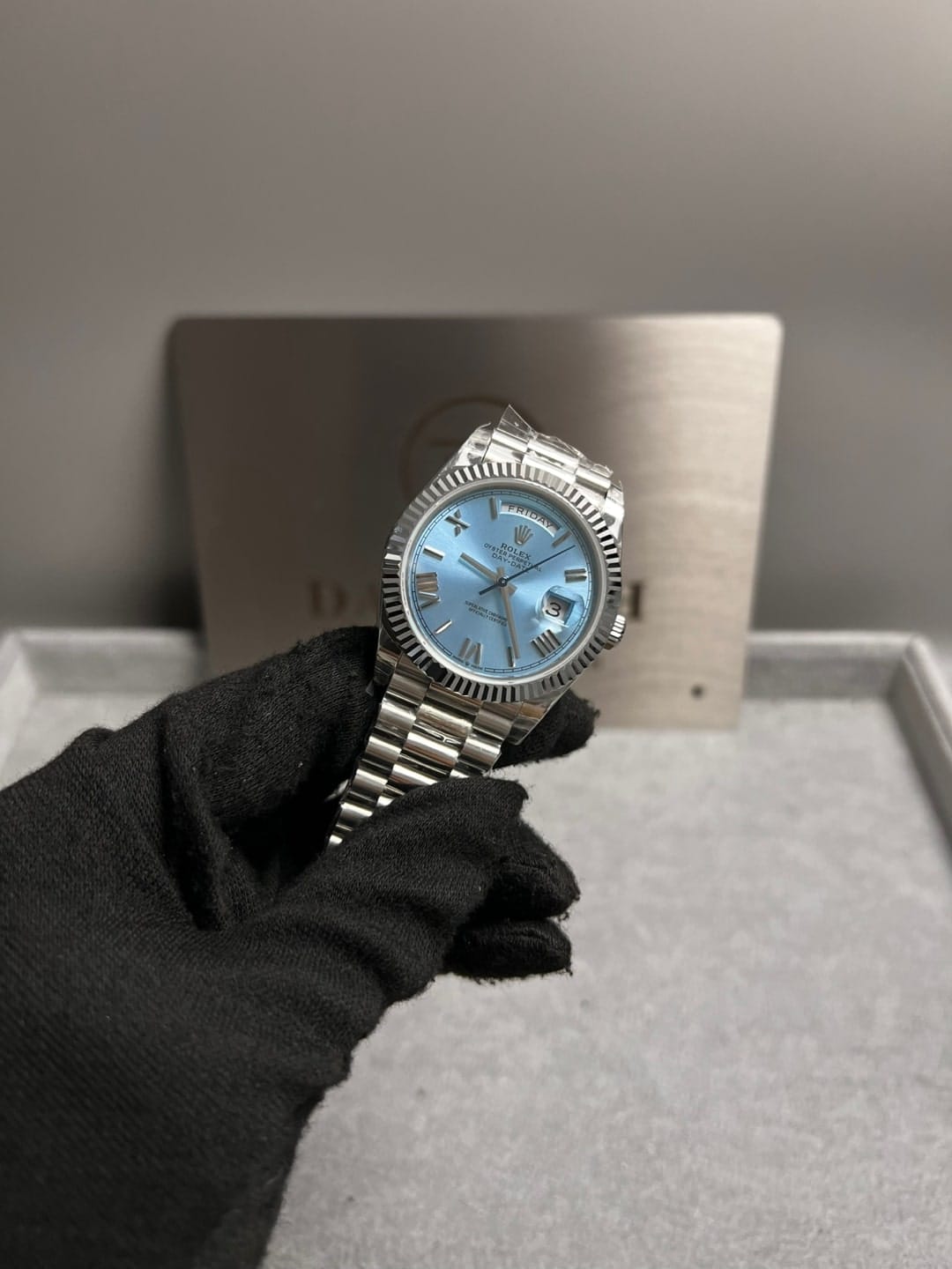롤렉스 데이데이트 로만 아이스블루다이얼 40mm 11
