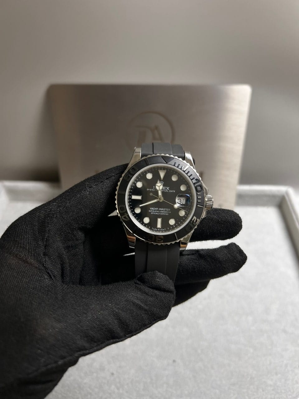 롤렉스 요트마스터1 화이트골드 검판 러버밴드 42mm 8
