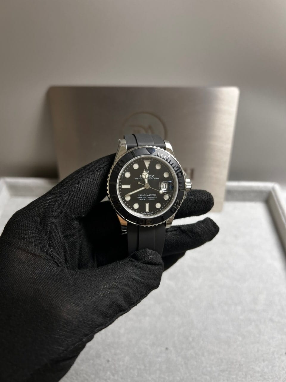 롤렉스 요트마스터1 화이트골드 검판 러버밴드 42mm 9