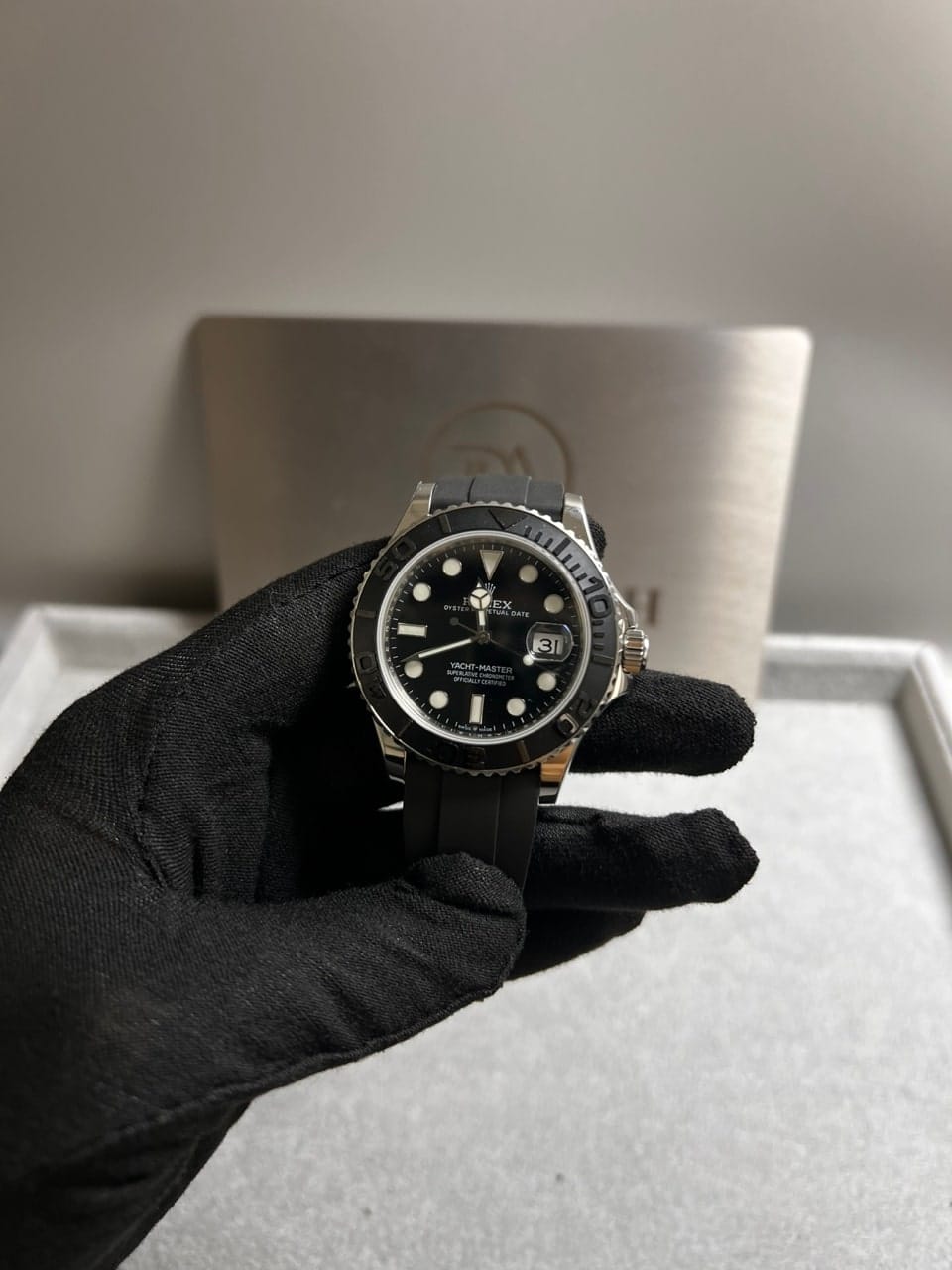 롤렉스 요트마스터1 화이트골드 검판 러버밴드 42mm 10