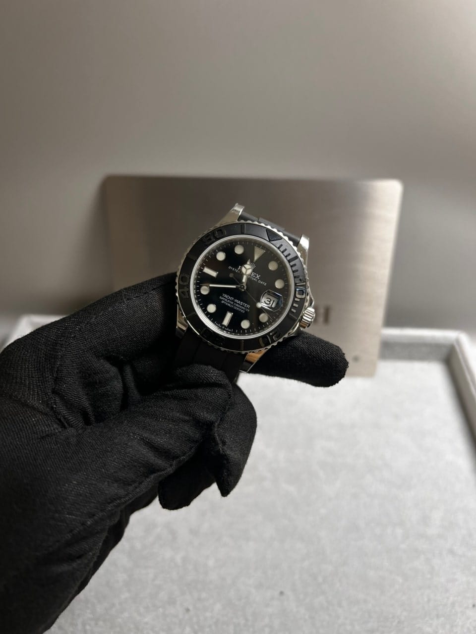롤렉스 요트마스터1 화이트골드 검판 러버밴드 42mm 11
