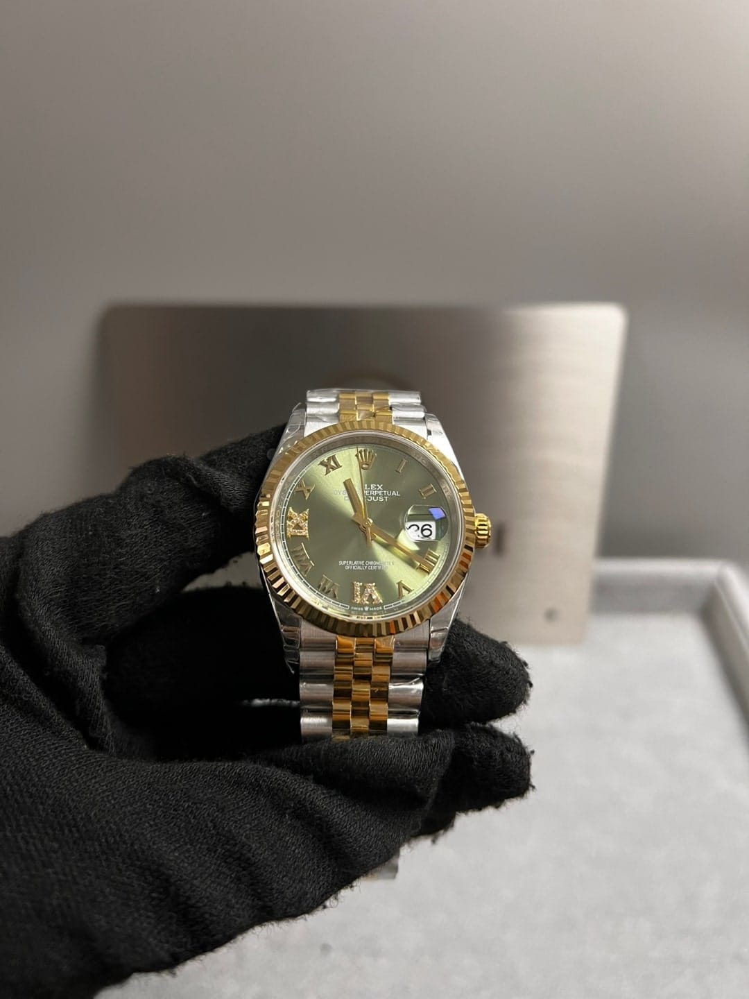 롤렉스 데이저스트 콤비 올리브그린 로만 다이아셋팅 36mm 4