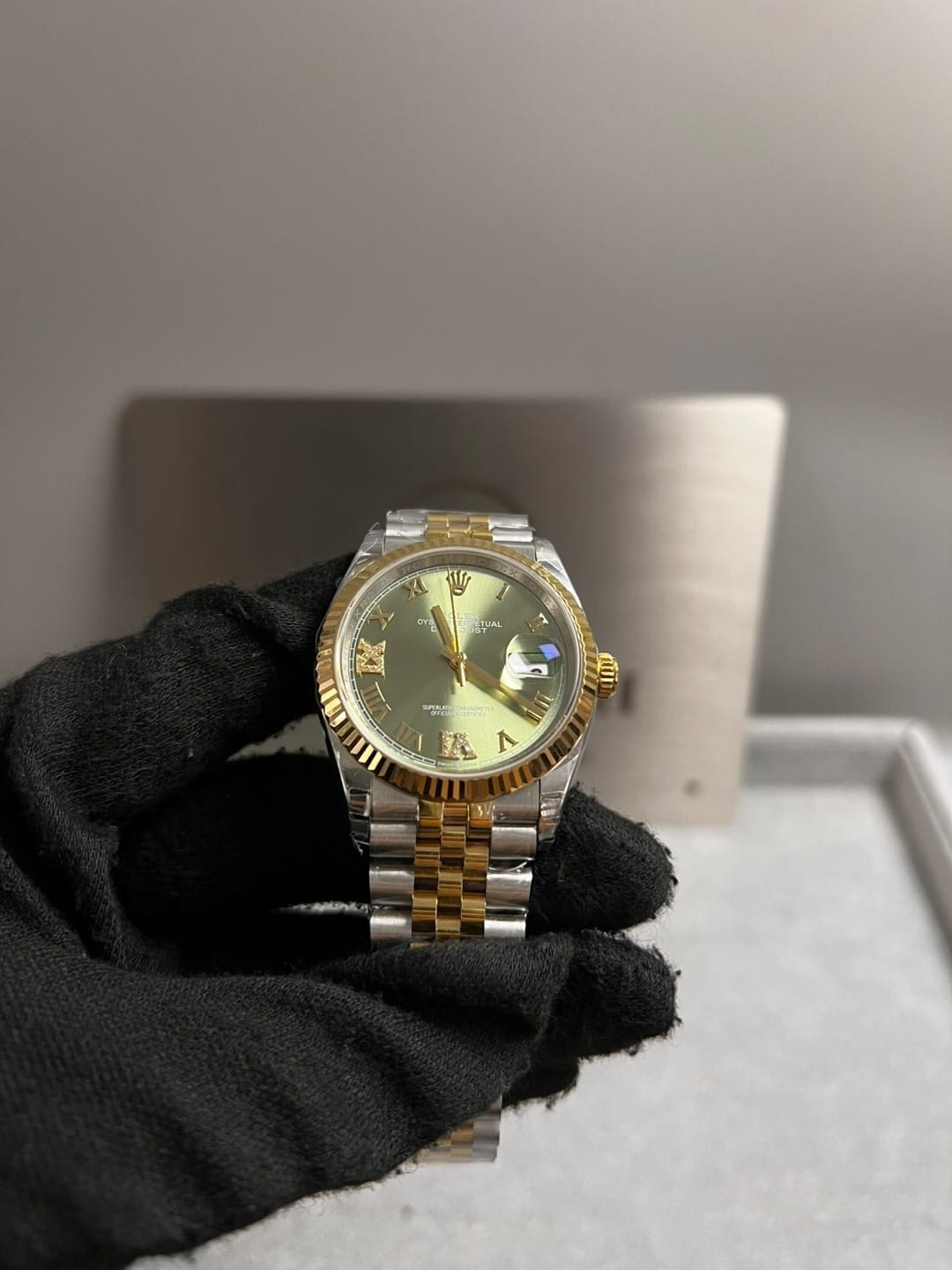 롤렉스 데이저스트 콤비 올리브그린 로만 다이아셋팅 36mm 5