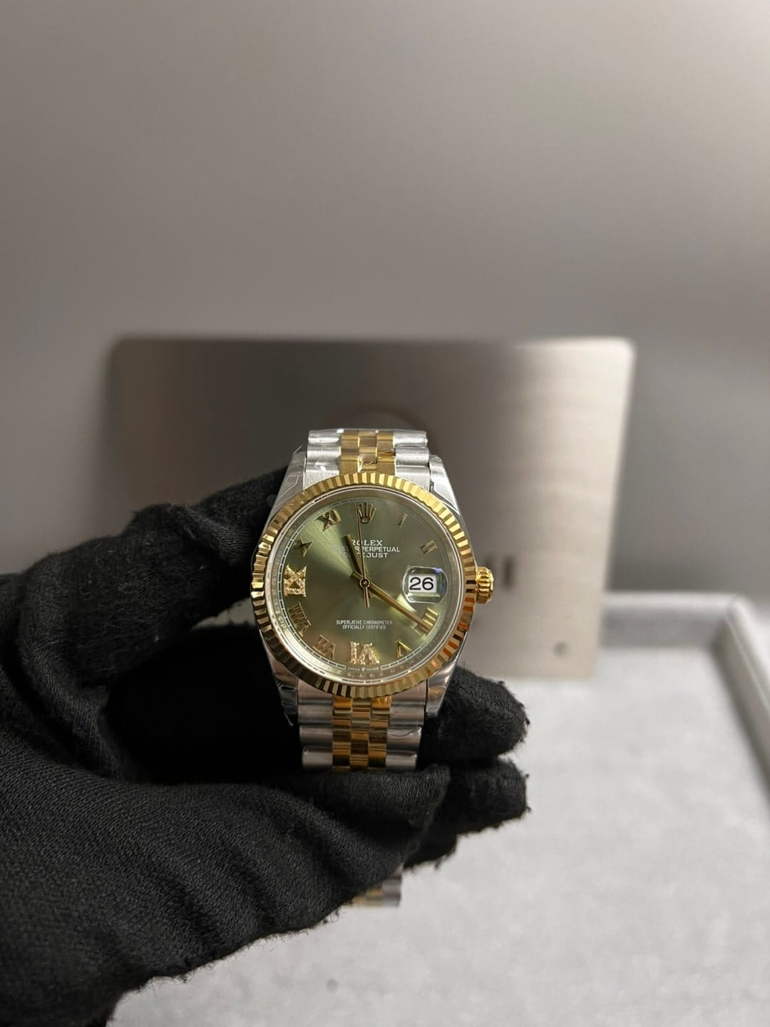 롤렉스 데이저스트 콤비 올리브그린 로만 다이아셋팅 36mm 6