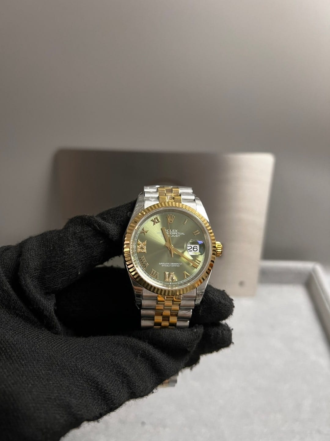 롤렉스 데이저스트 콤비 올리브그린 로만 다이아셋팅 36mm 9