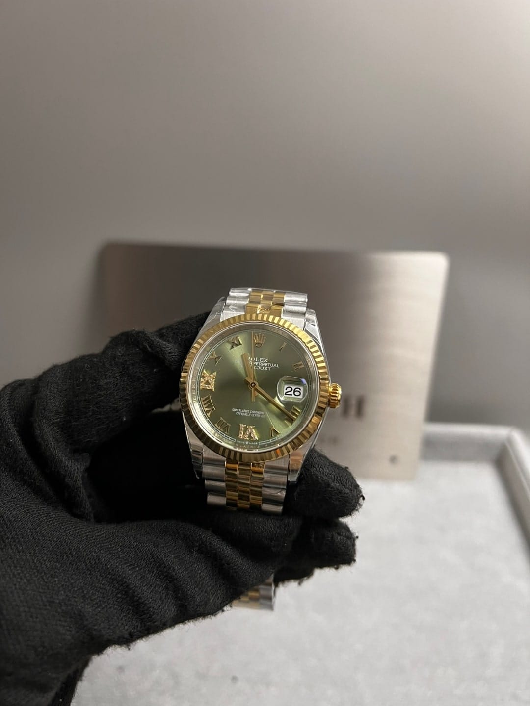 롤렉스 데이저스트 콤비 올리브그린 로만 다이아셋팅 36mm 10