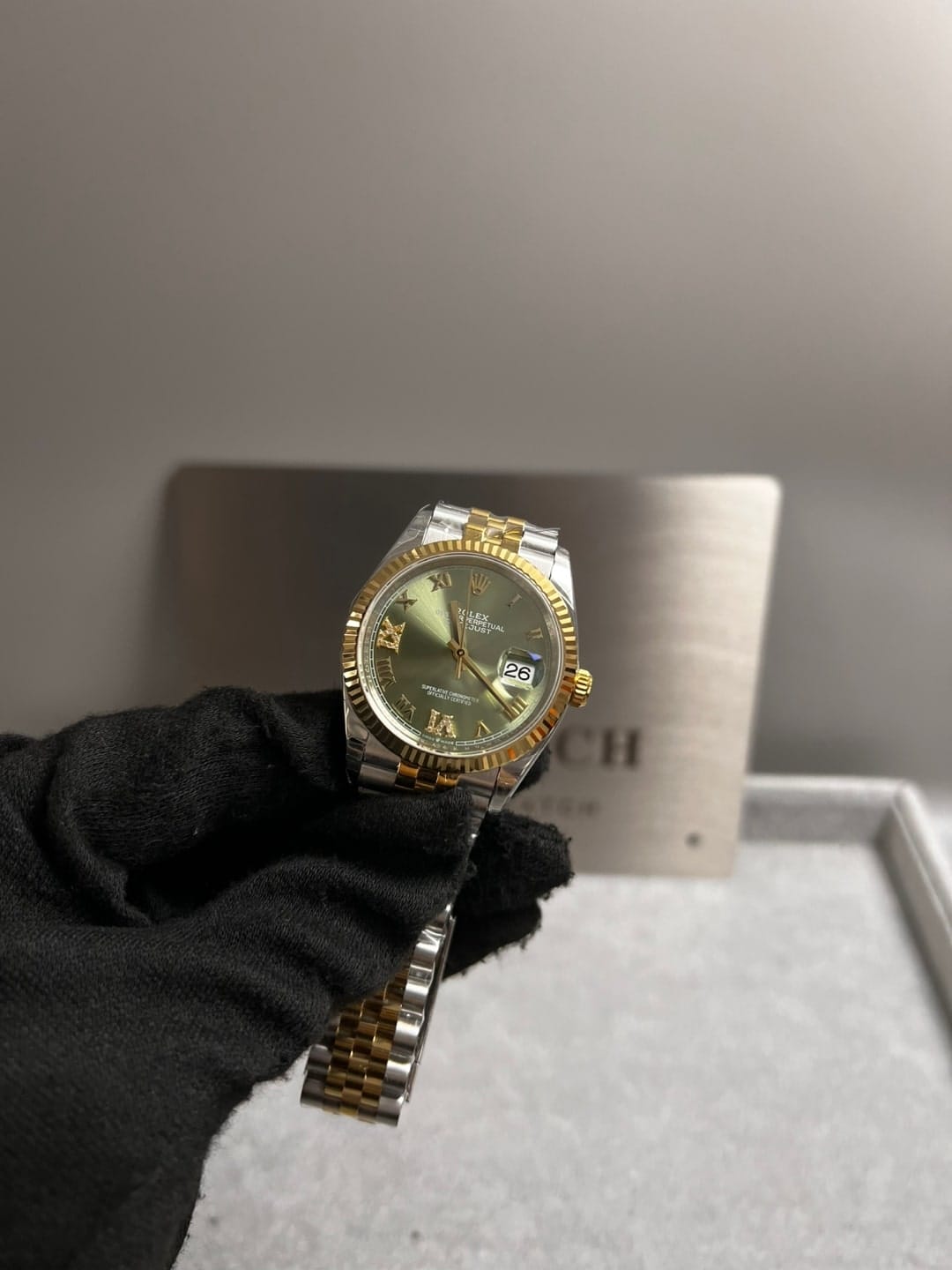 롤렉스 데이저스트 콤비 올리브그린 로만 다이아셋팅 36mm 11