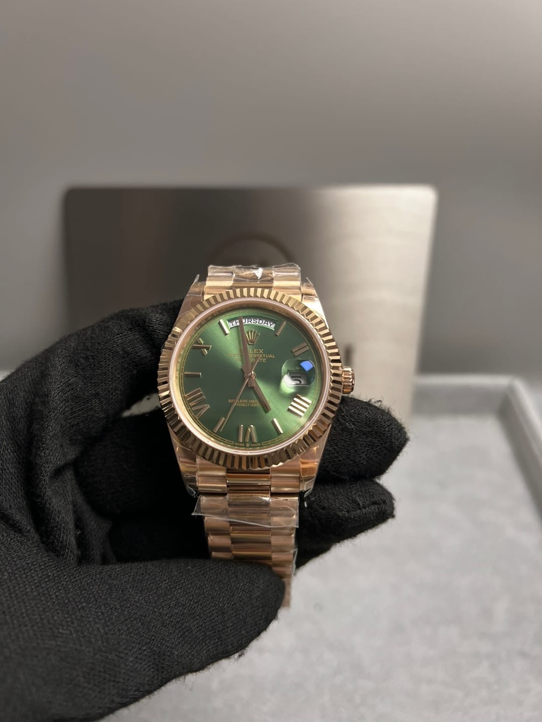 롤렉스 데이데이트 로즈골드 금통 올리브그린 40mm 5