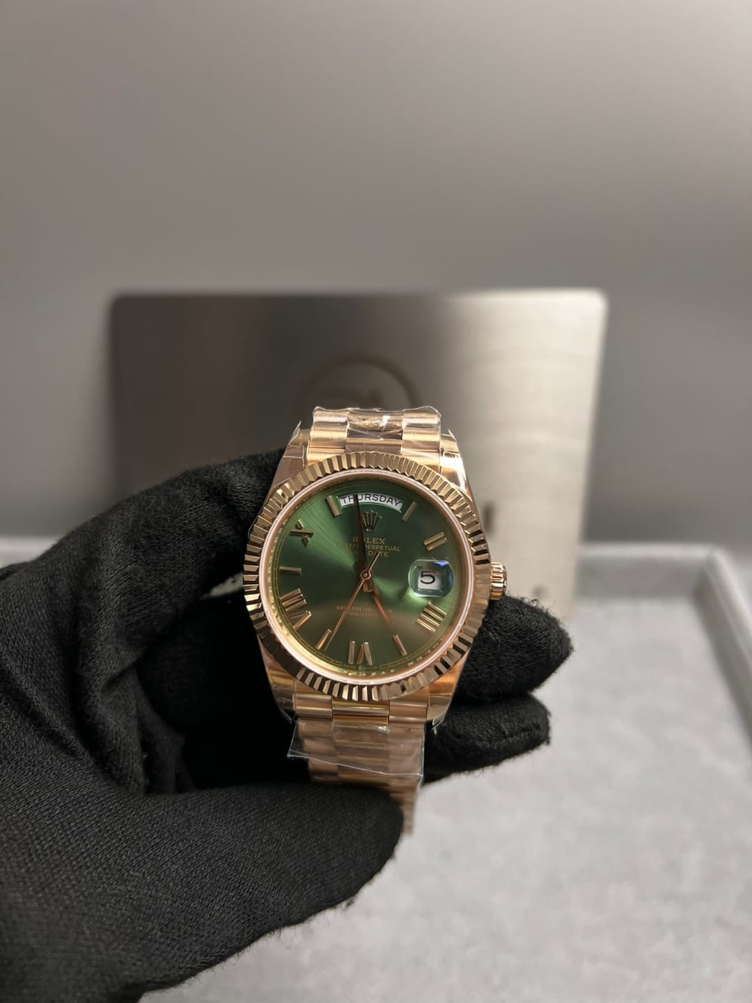롤렉스 데이데이트 로즈골드 금통 올리브그린 40mm 7