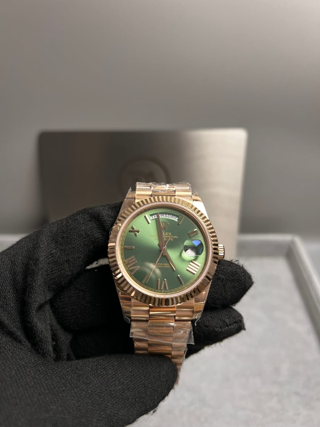롤렉스 데이데이트 로즈골드 금통 올리브그린 40mm 9