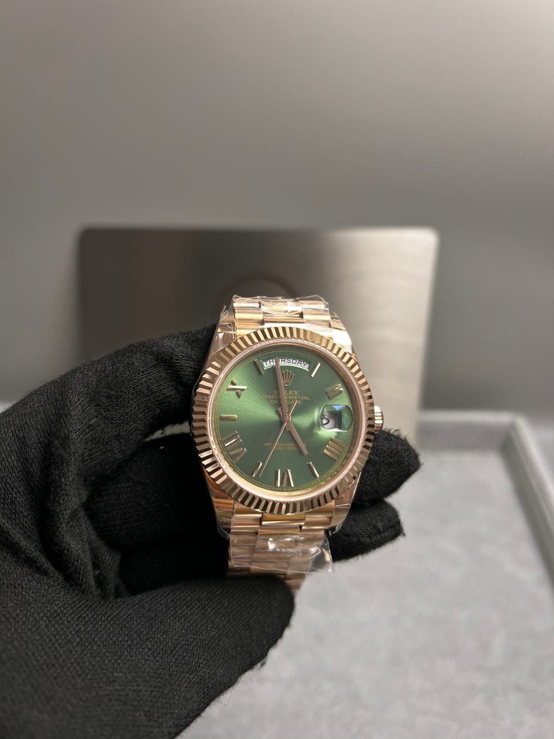 롤렉스 데이데이트 로즈골드 금통 올리브그린 40mm 10