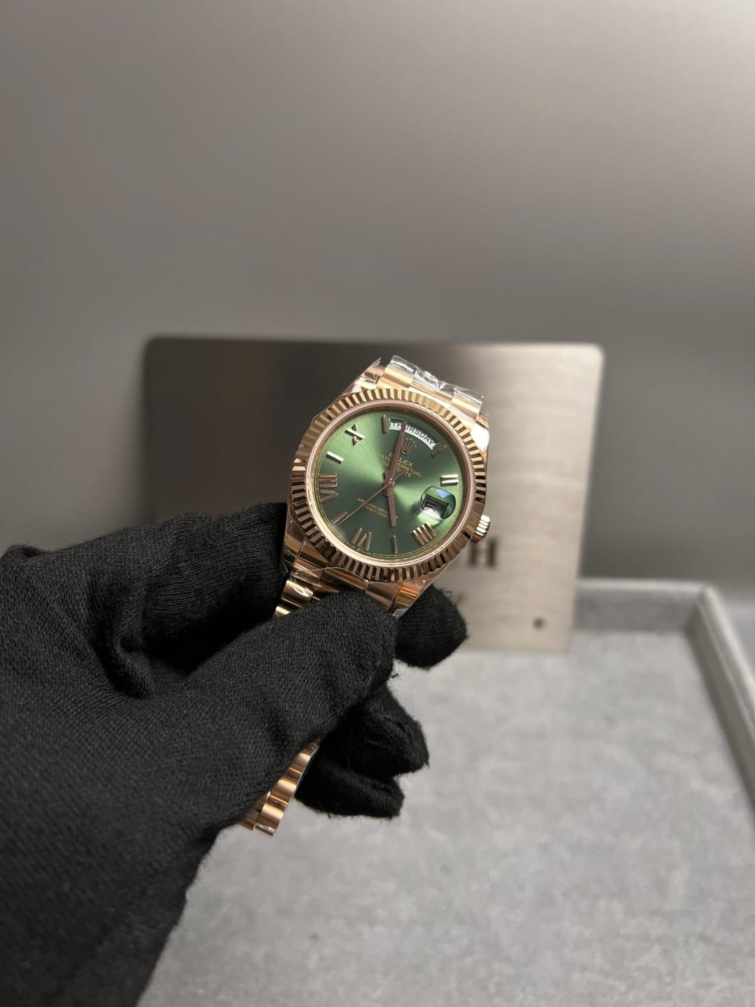 롤렉스 데이데이트 로즈골드 금통 올리브그린 40mm 12