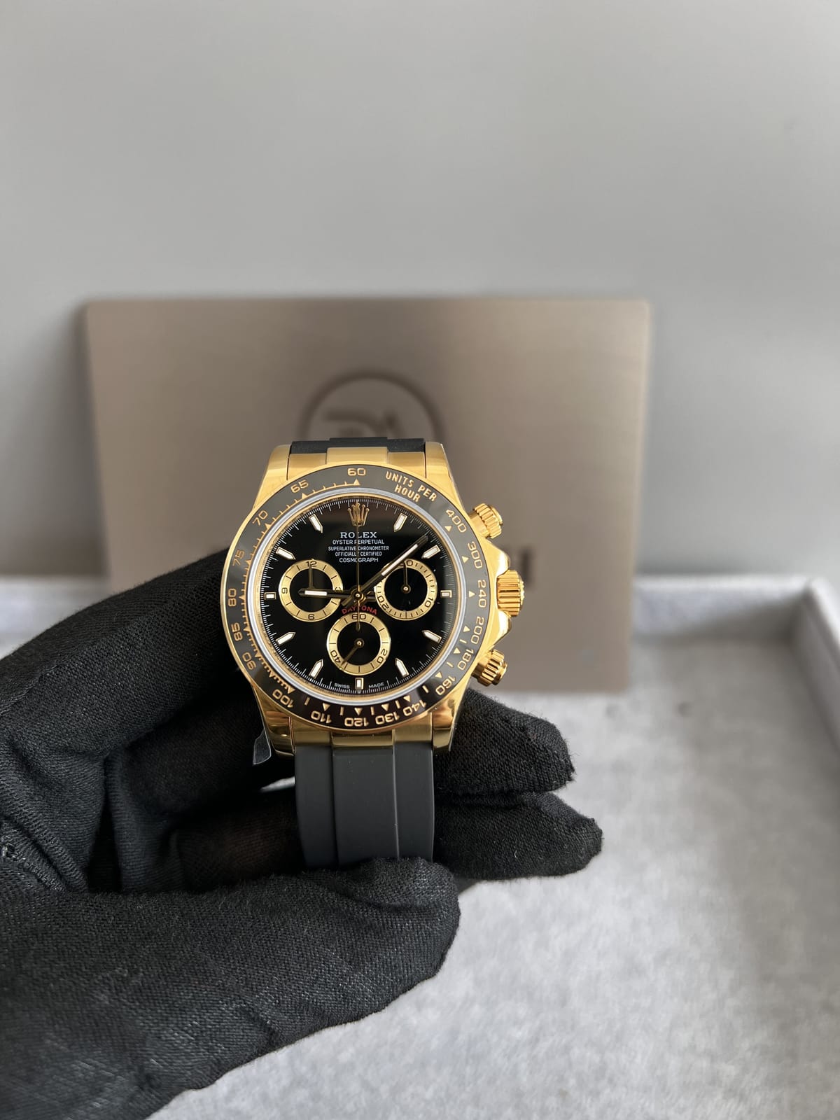 롤렉스 데이토나 옐로우골드금통 검판 러버밴드 40mm 4