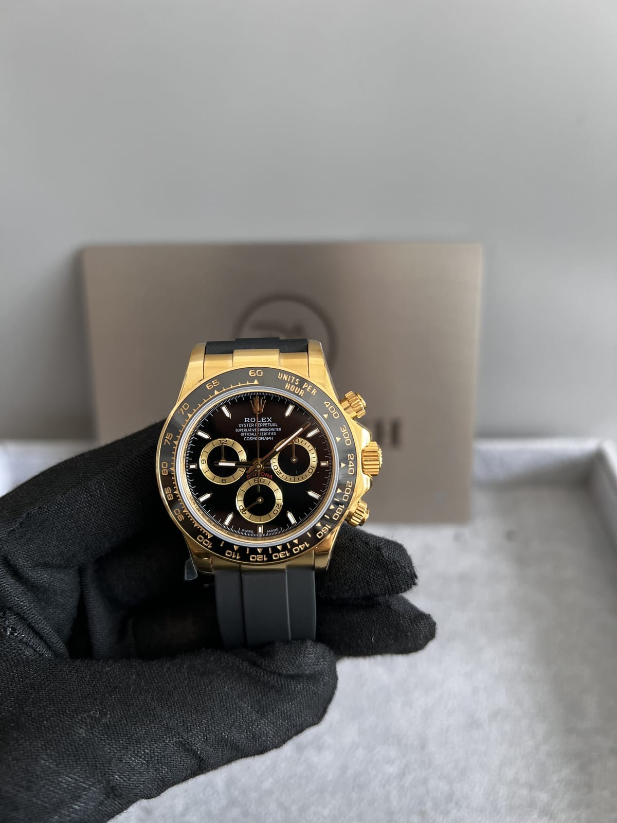 롤렉스 데이토나 옐로우골드금통 검판 러버밴드 40mm 5