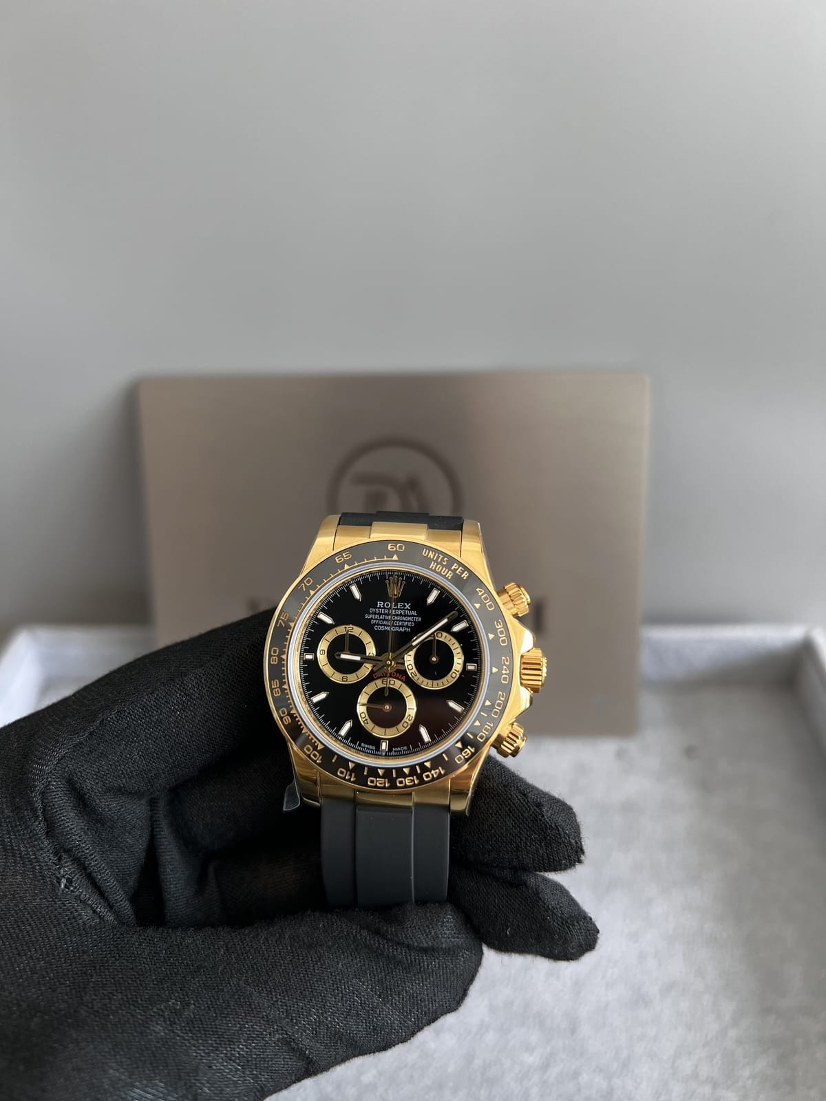 롤렉스 데이토나 옐로우골드금통 검판 러버밴드 40mm 9