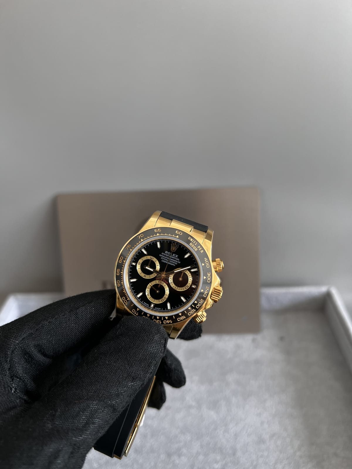 롤렉스 데이토나 옐로우골드금통 검판 러버밴드 40mm 10