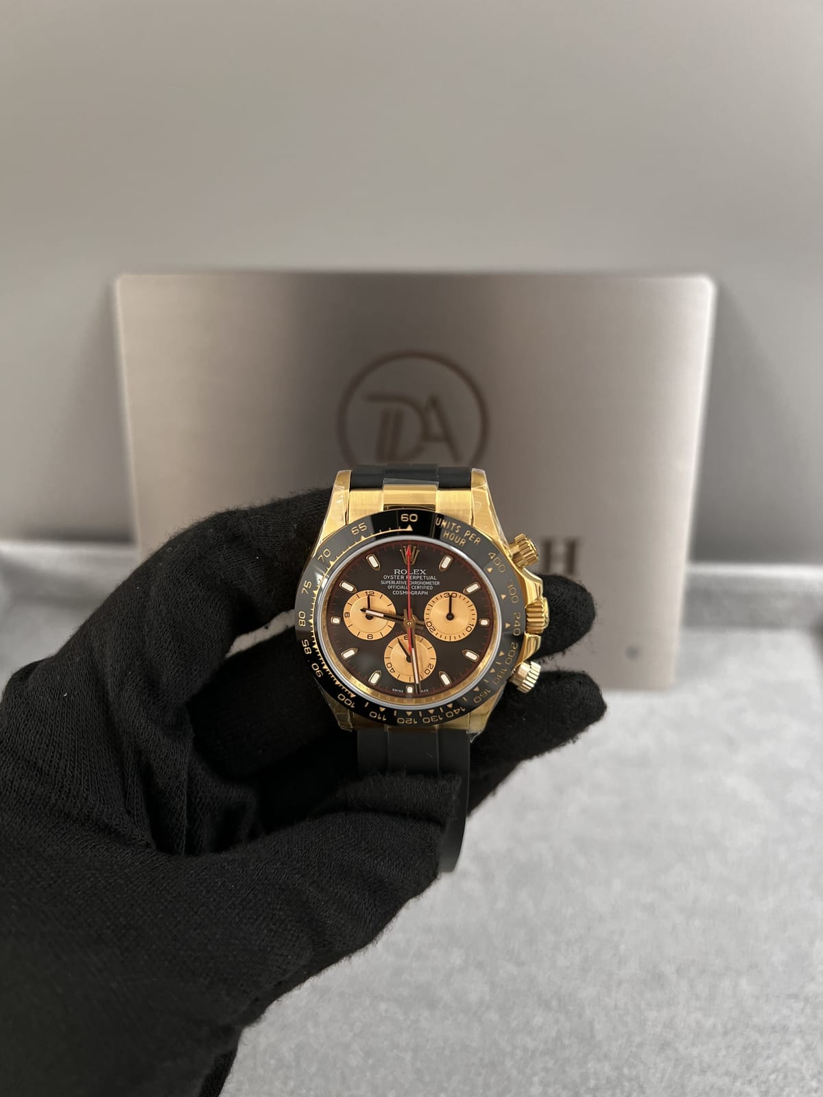 롤렉스 데이토나 옐로우골드 금통 검판 러버밴드 40mm 6