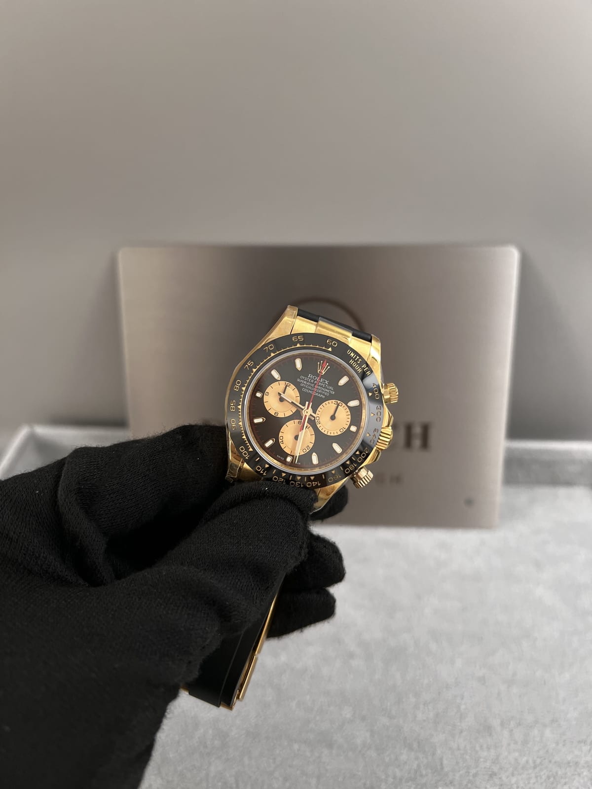 롤렉스 데이토나 옐로우골드 금통 검판 러버밴드 40mm 11