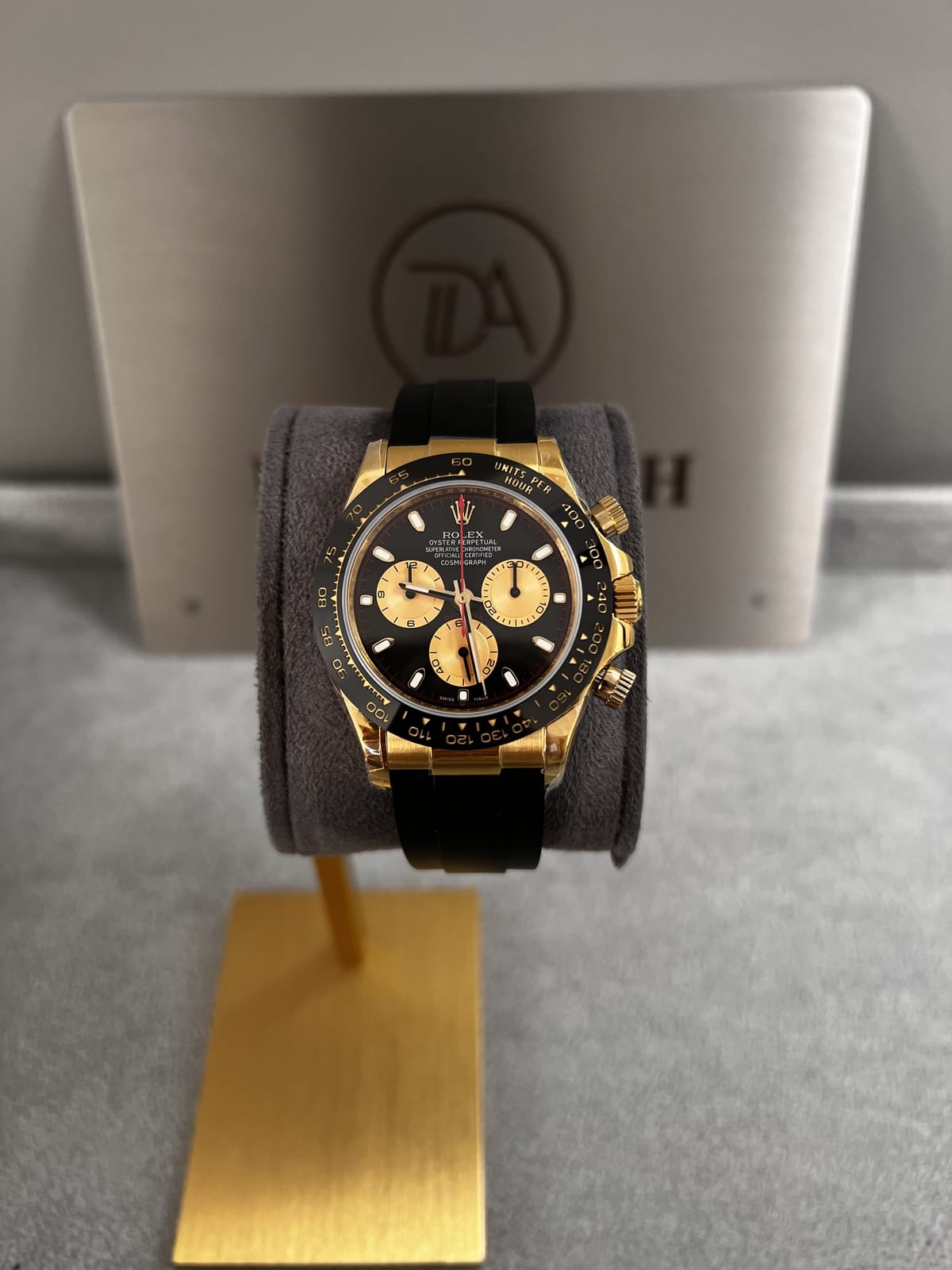 롤렉스 데이토나 옐로우골드 금통 검판 러버밴드 40mm 22