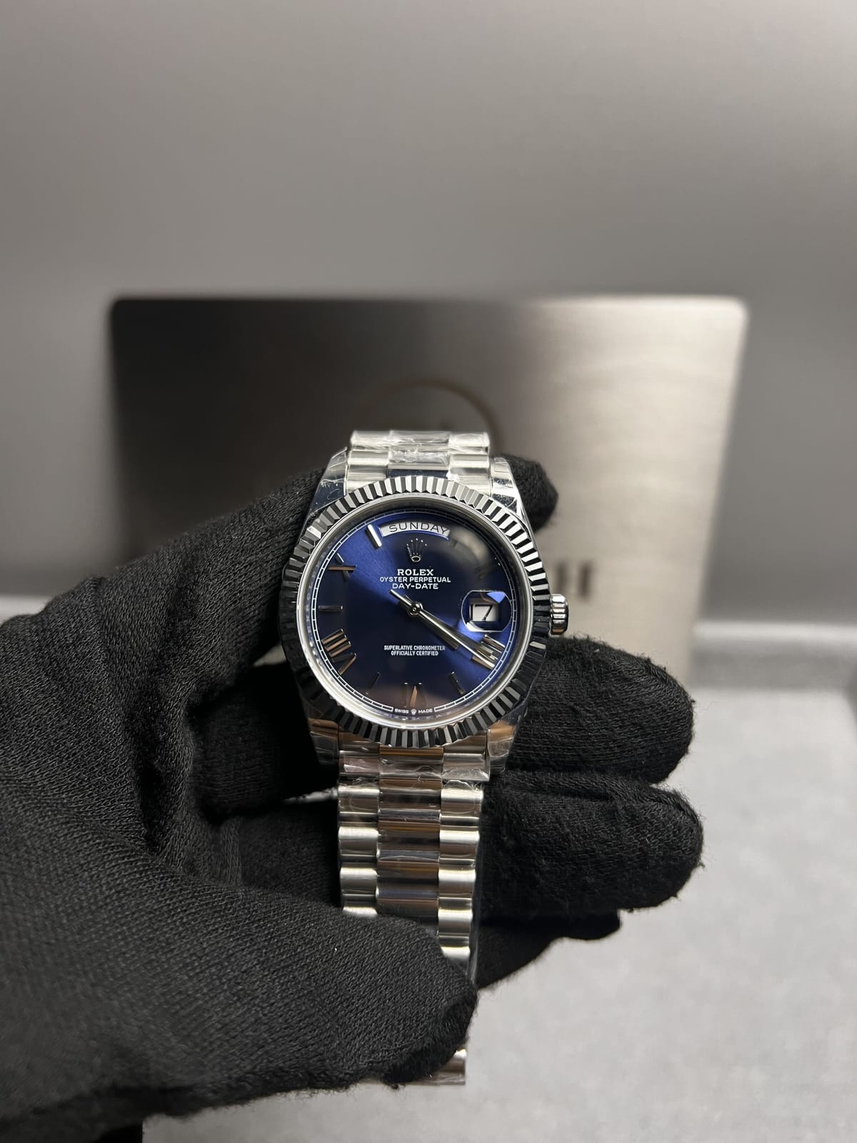 롤렉스 데이데이트 로만 블루다이얼 40mm 4