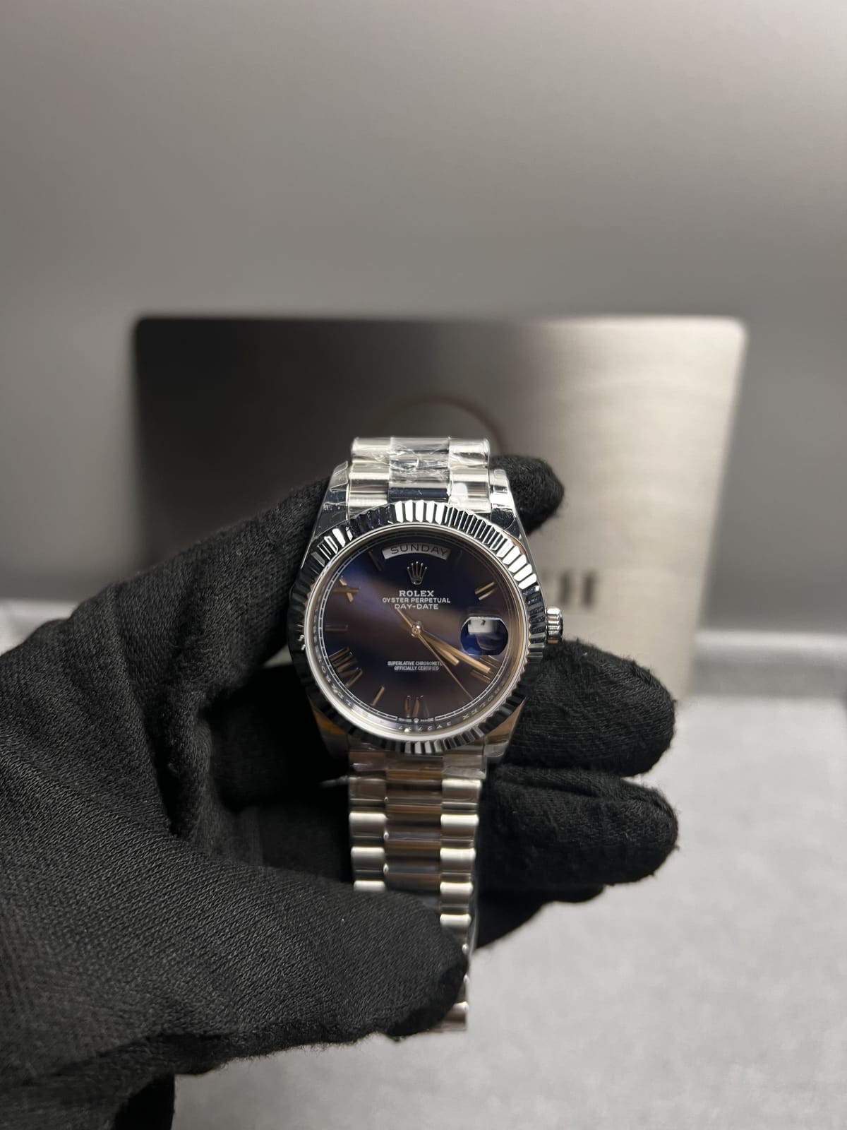 롤렉스 데이데이트 로만 블루다이얼 40mm 6